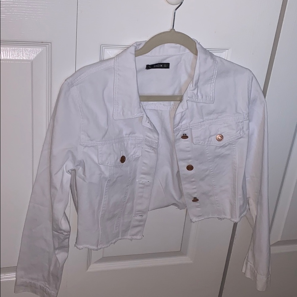 White jean jacket